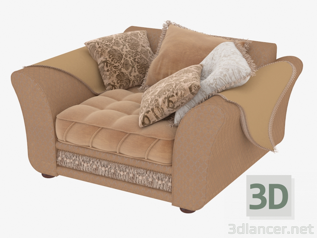 3d model Una silla con almohada - vista previa