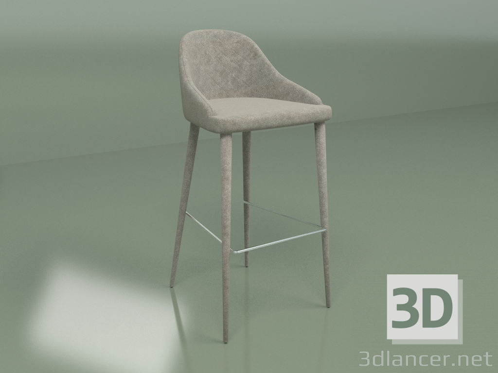 3D modeli Bar taburesi Elizabeth (bej) - önizleme