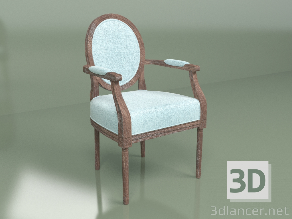 modèle 3D Chaise Chloé (bleue) - preview