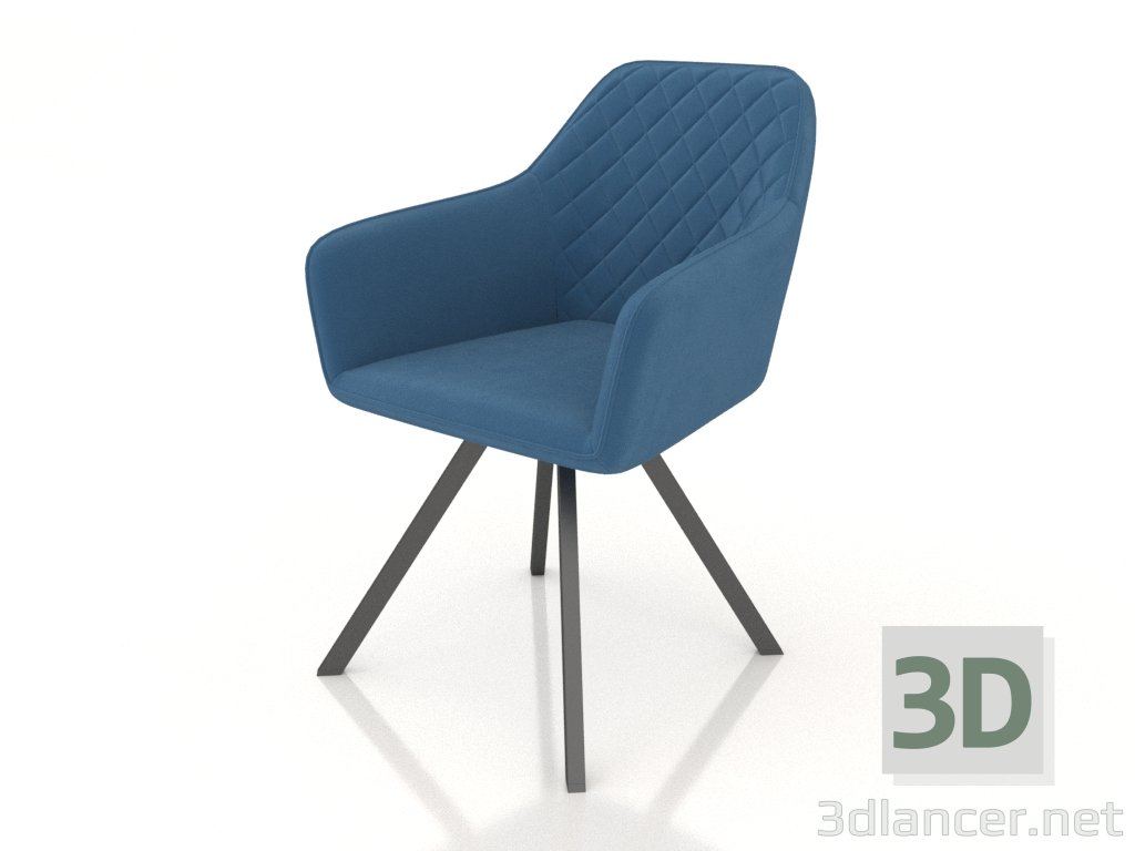 Modelo 3d Cadeira Michelle (azul) - preview