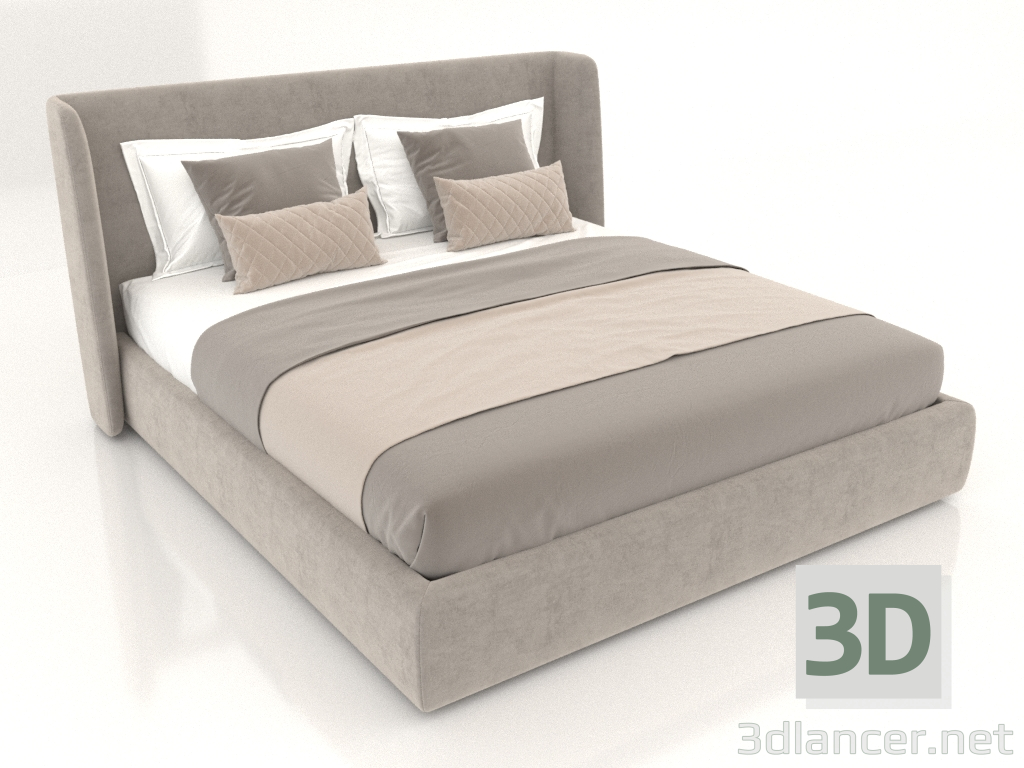 3d model Cama doble Oporto 1800 - vista previa