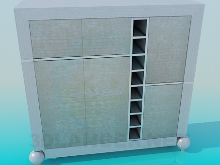 3D Modell Garderobe - Vorschau