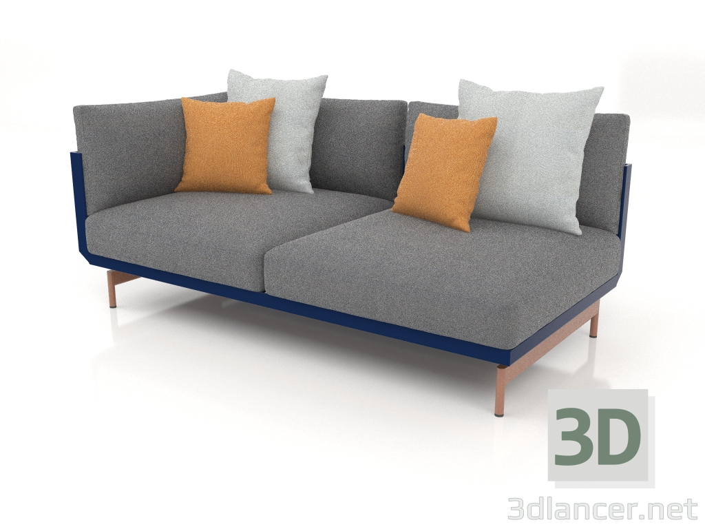 modello 3D Modulo divano, sezione 1 sinistra (Blu notte) - anteprima