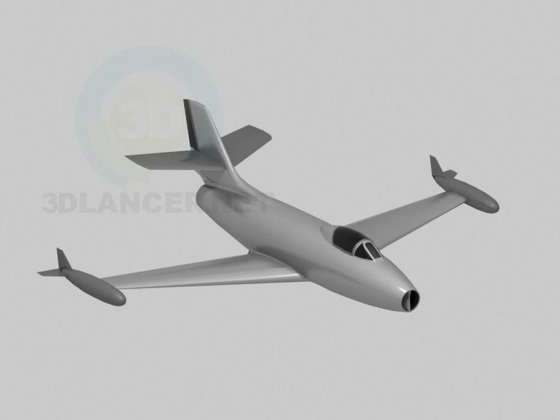 modèle 3D dasault ouragan - preview