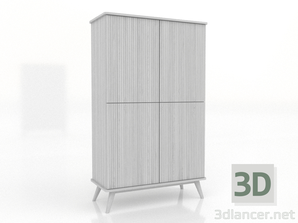 3d model Cabinet 5 1000x450x1650 mm (white RAL 9010) - preview 3d model Cabinet 5 1000x450x1650 mm (white RAL 9010) - preview