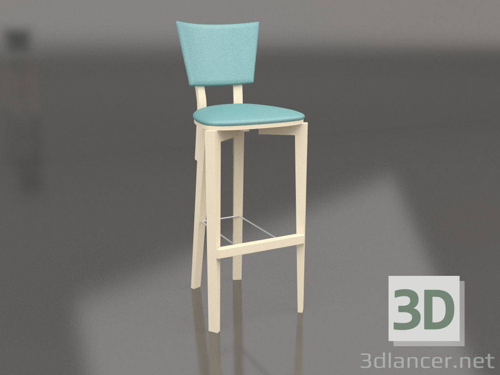 3d model Trapeze bar stool (option 7) - preview