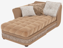 Chaise longue recouvert de tissu