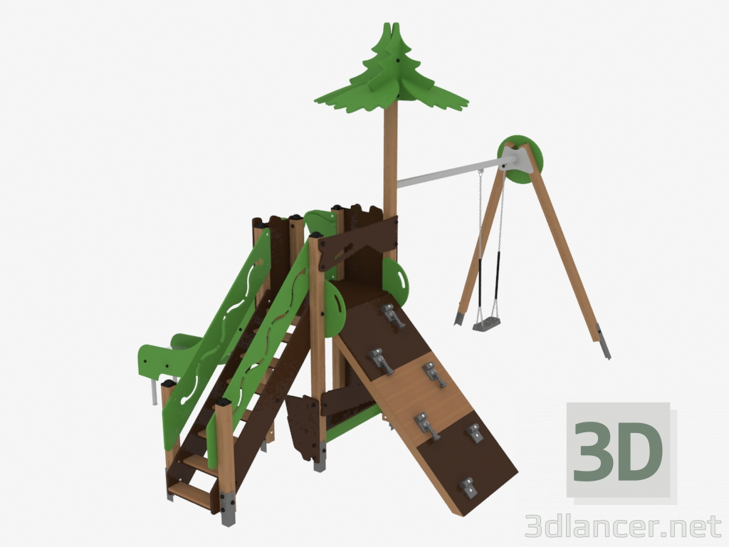 3d model Children's play complex (S1114) - preview