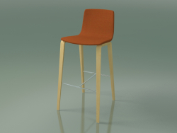 Silla de bar 5904 (4 patas de madera, tapizada, abedul natural)