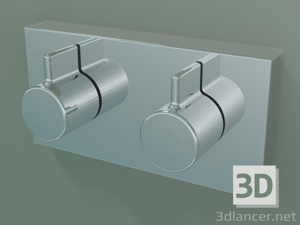 Modelo 3d Válvula de mistura de água termostática com controle de volume (20 020 985-00) - preview