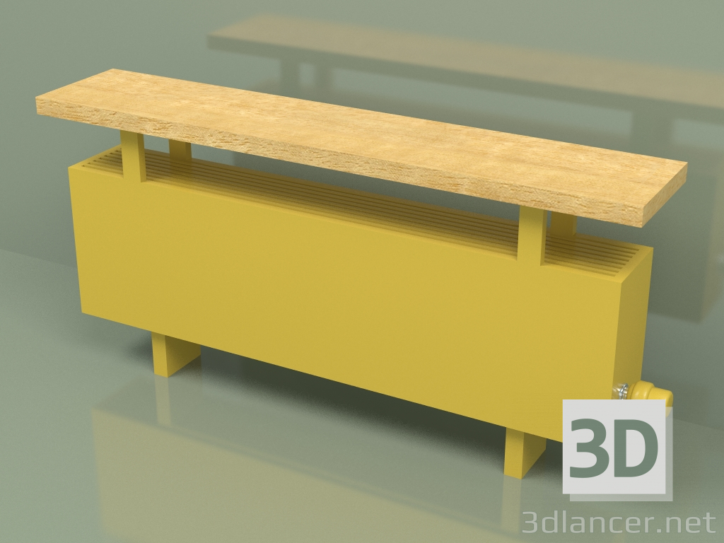 modèle 3D Convecteur - Banc Aura (280x1000x146, RAL 1012) - preview