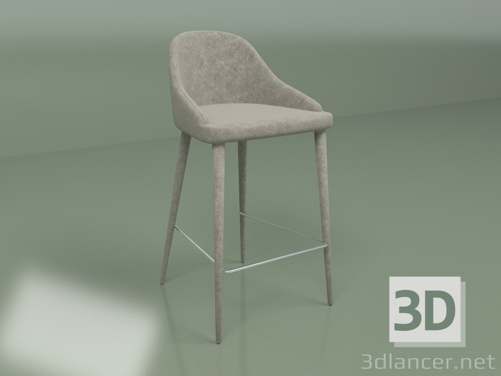 Modelo 3d Cadeira semi-bar Elizabeth (bege) - preview