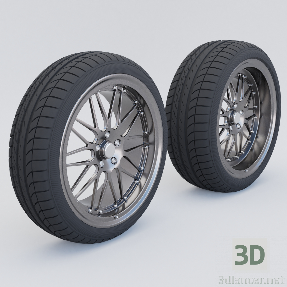 modèle 3D de Roue de voiture acheter - rendu