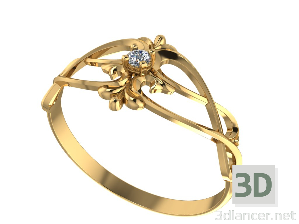 3d women's ring model buy - render