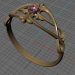 3d women's ring model buy - render