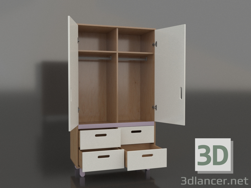 modello 3D Armadio a giorno TUNE HB (WRTHBA) - anteprima