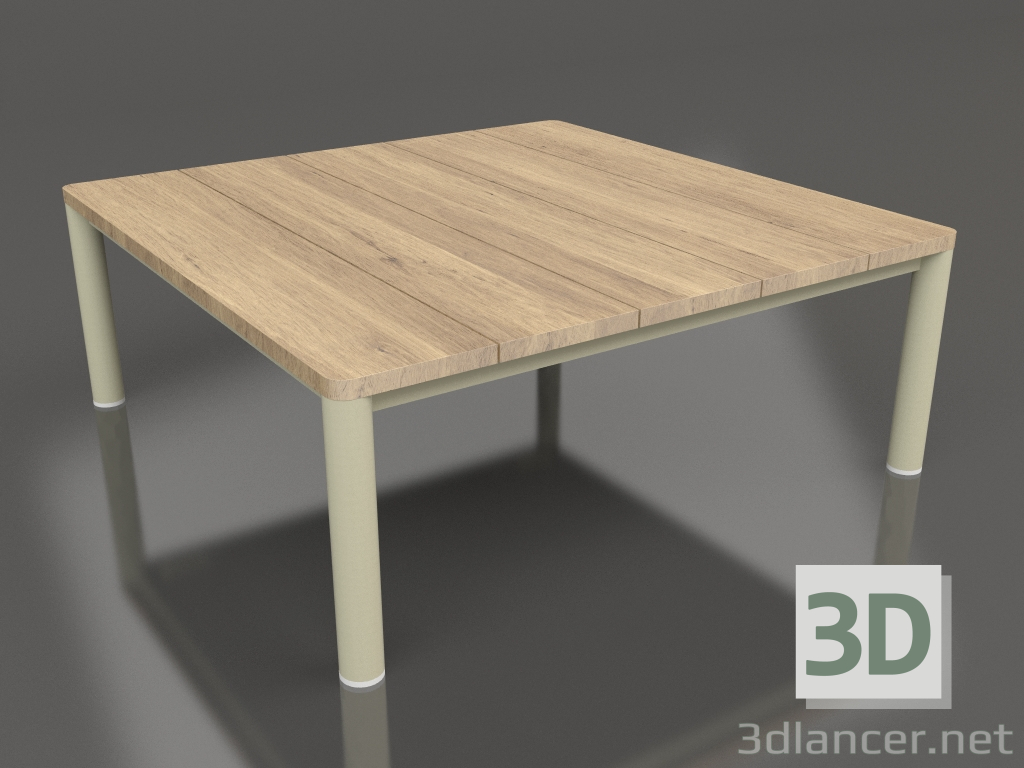 3d model Coffee table 94×94 (Gold, Iroko wood) - preview