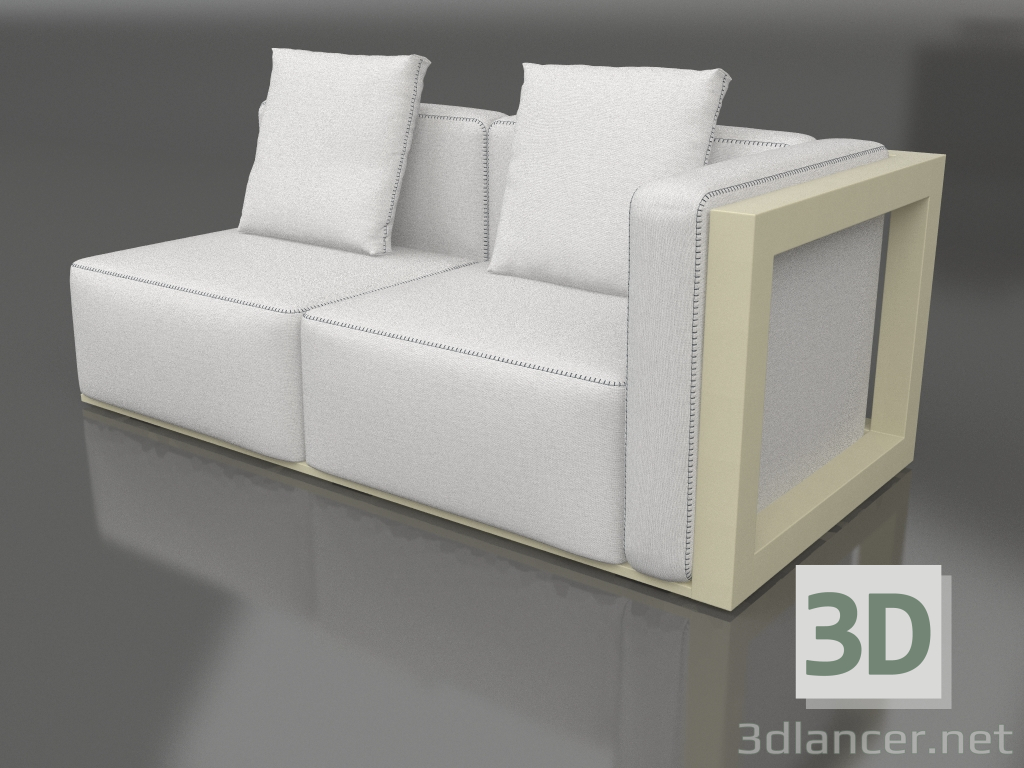 3d model Módulo sofá, sección 1 derecha (Oro) - vista previa