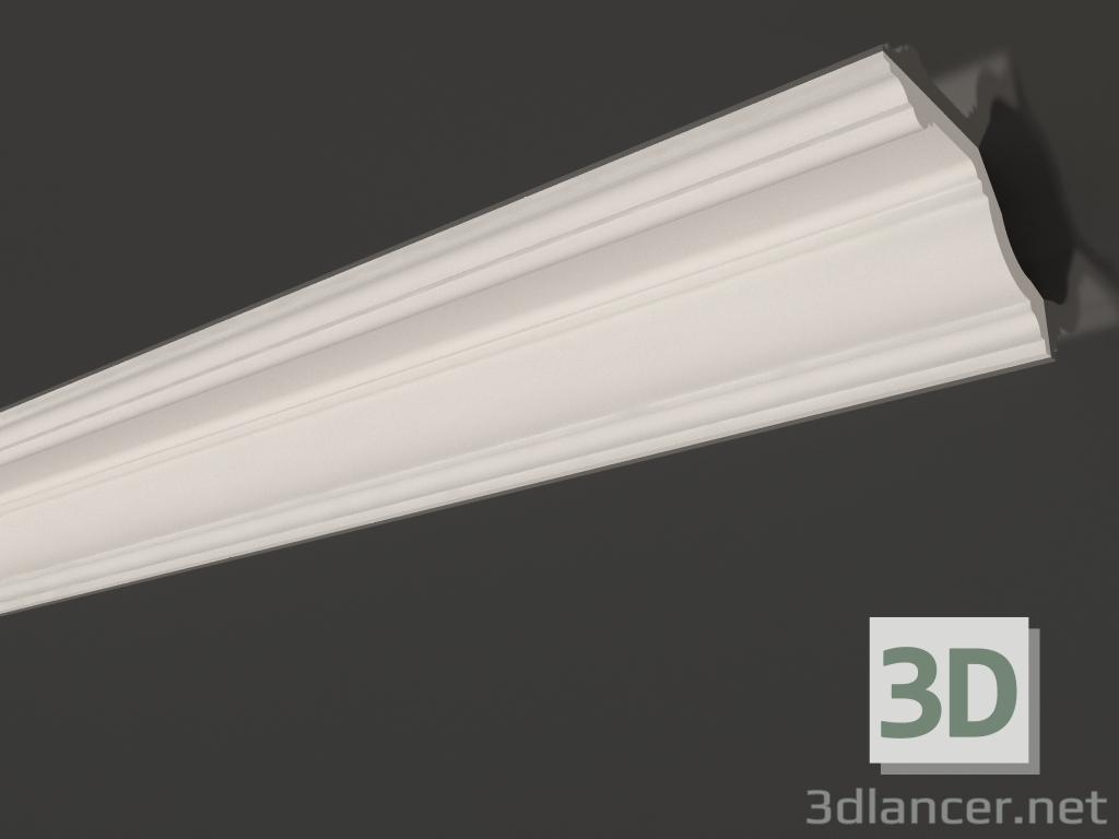 modello 3D Cornice per soffitto in gesso liscia KG 040 (90х174) - anteprima