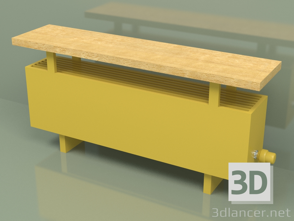 modèle 3D Convecteur - Banc Aura (280x1000x186, RAL 1012) - preview