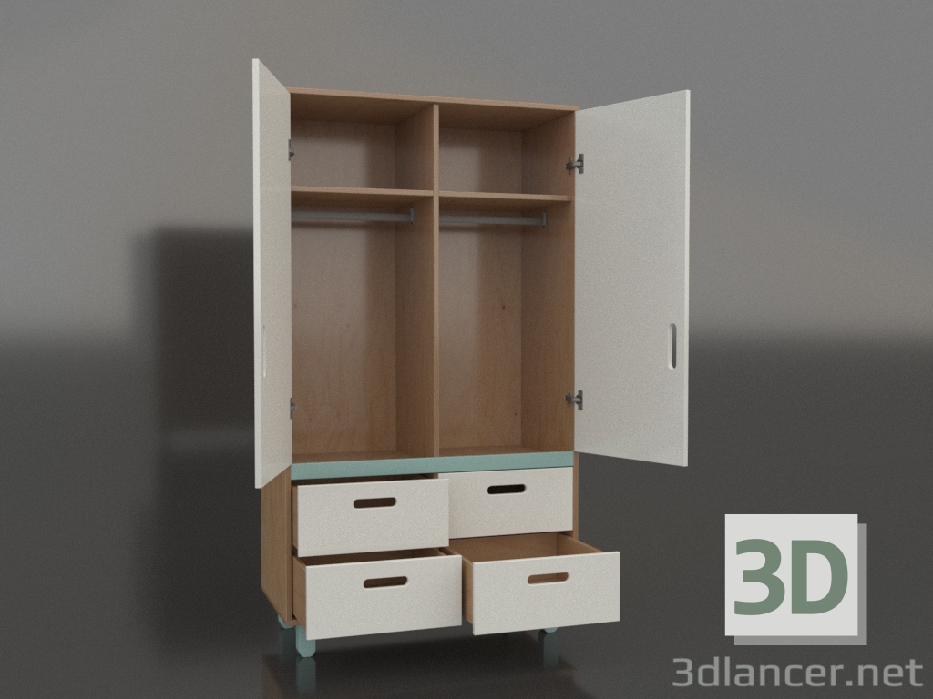 3d model Open wardrobe TUNE HB (WTTHBA) - preview