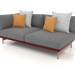 3d model Sofa module, section 1 left (Wine red) - preview