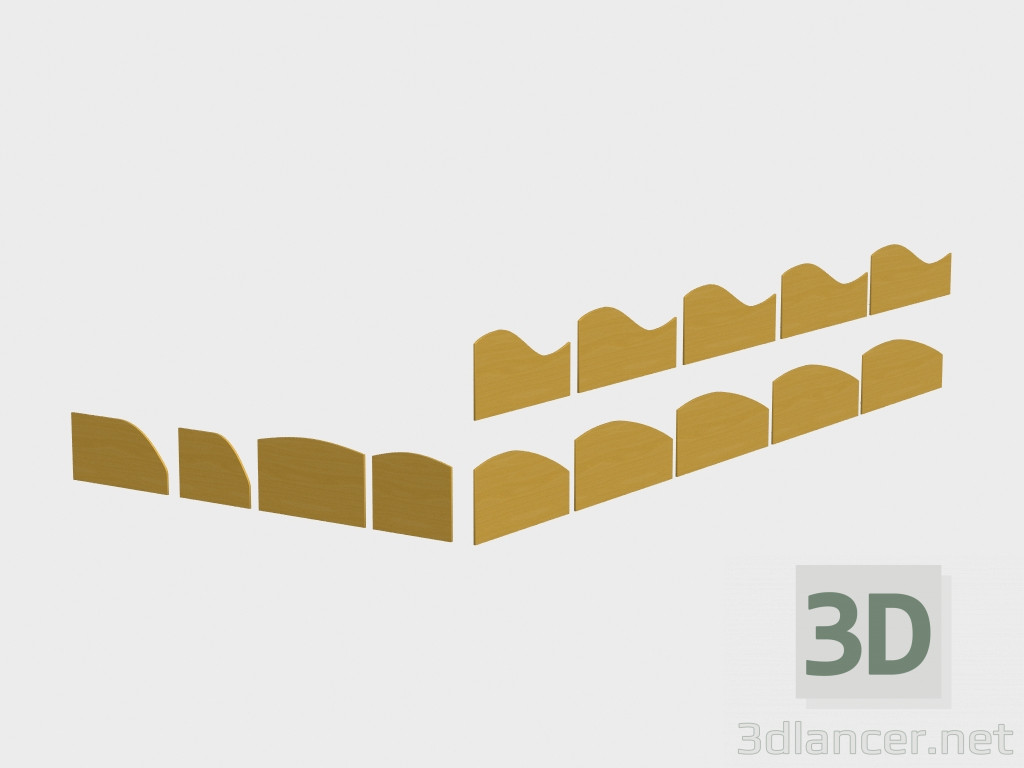 3d модель Аксесуари для столів Моно-люкс (екрани) – превью