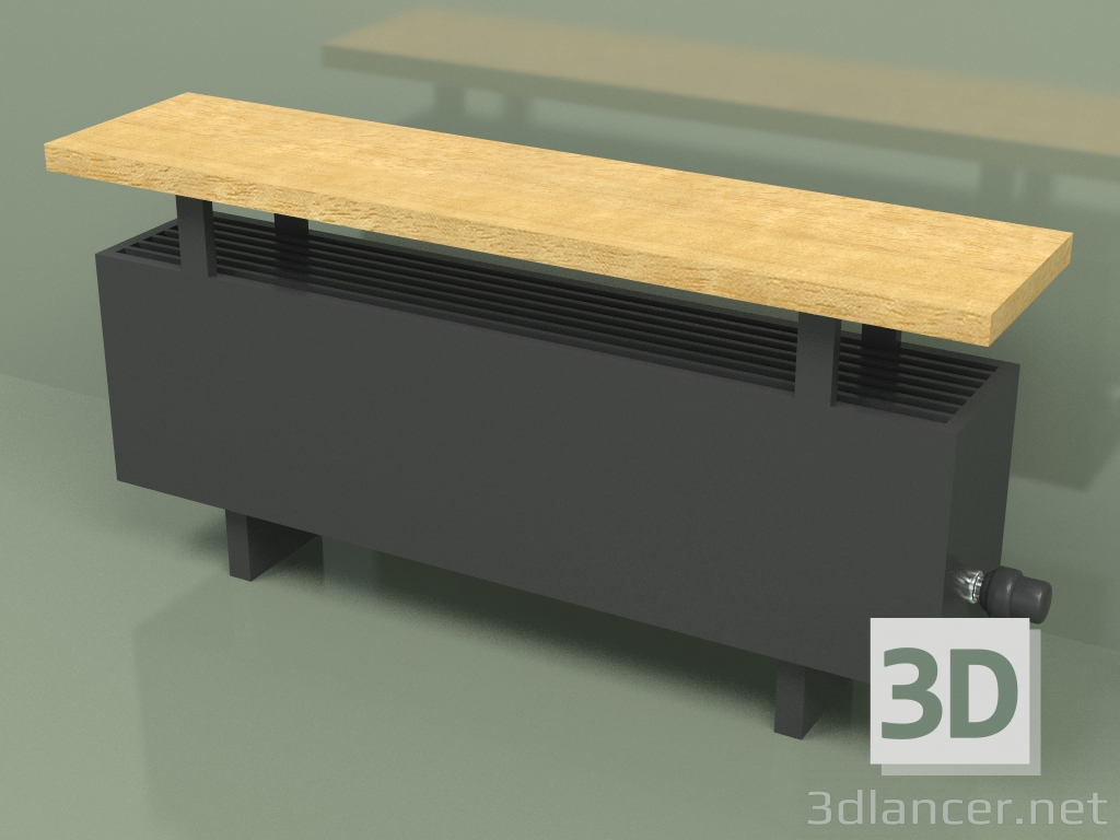 modello 3D Convector - Aura Bench (280x1000x186, RAL 9005) - anteprima