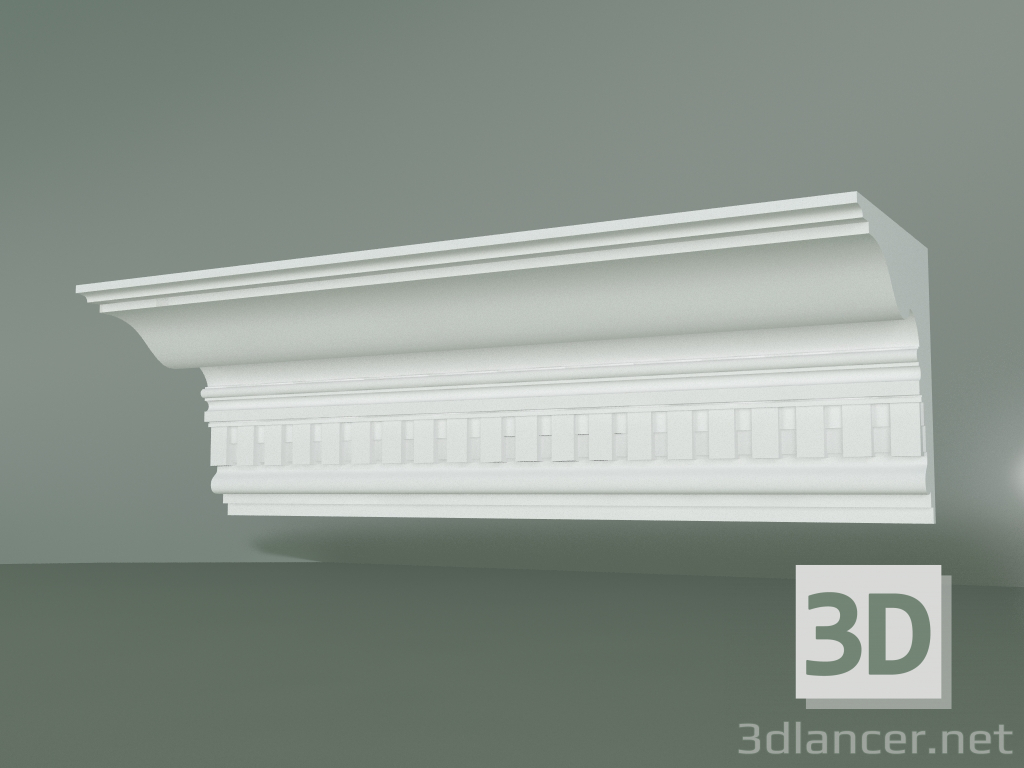 3d model Plaster cornice with ornament KV512 - preview