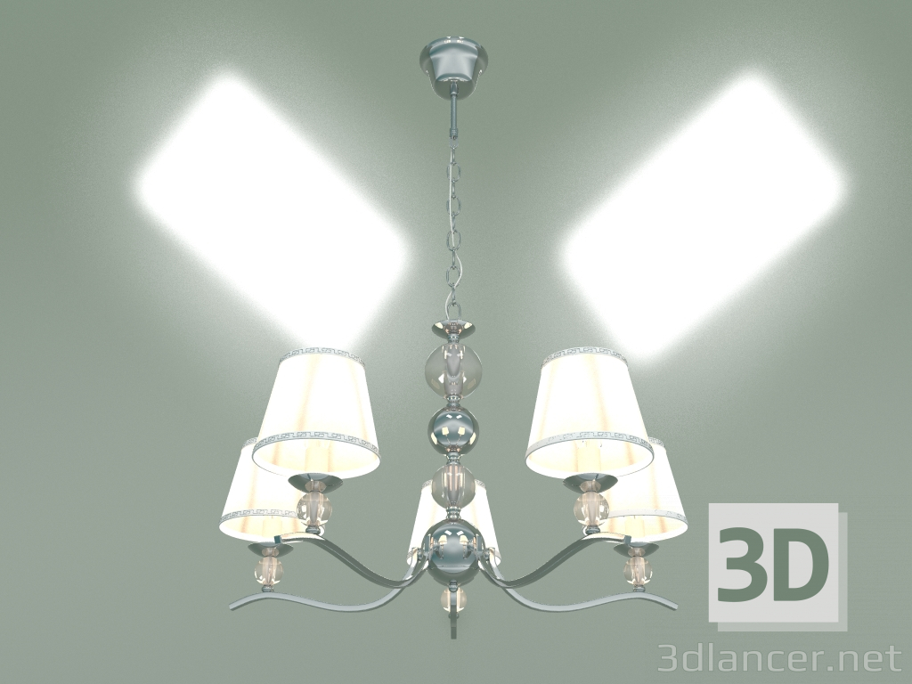 Modelo 3d Lustre suspenso Sortino 60097-5 (cromo) - preview