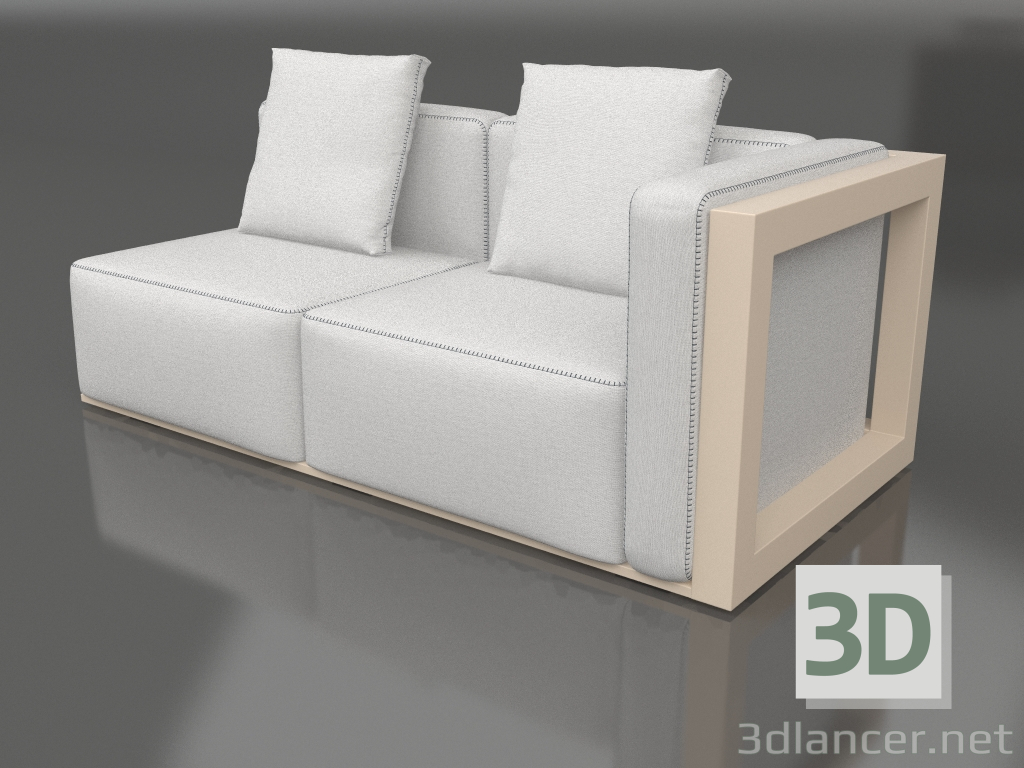 Modelo 3d Módulo sofá, seção 1 direita (Areia) - preview