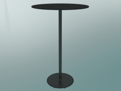 Table BON (9382-71 (⌀ 70cm), H 109cm, noir HPL, fonte noire)