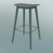 modèle 3D Tabouret de bar avec base en fibre de bois (H 75 cm, gris) - preview