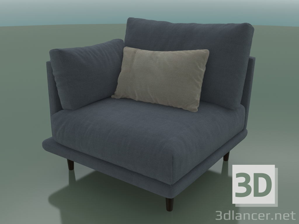 3d model Módulo reposabrazos izquierdo Alfinosa (1000 x 1000 x 730, 100AL-100-AL / W) - vista previa