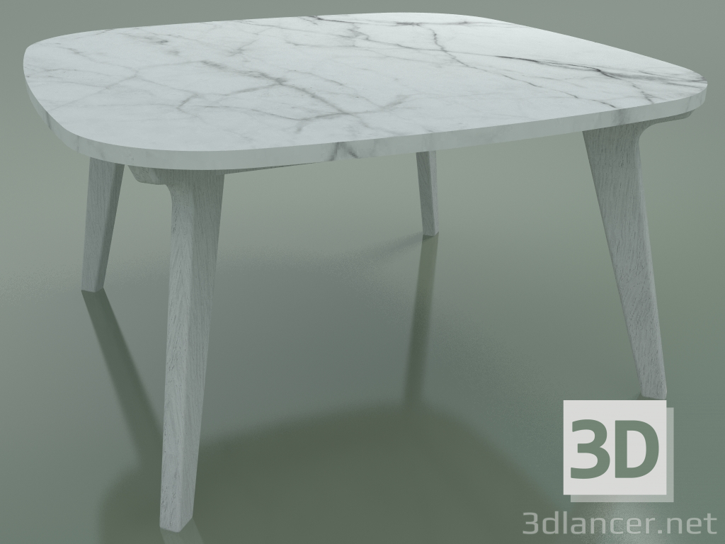 modello 3D Tavolo da pranzo (231, marmo, bianco) - anteprima