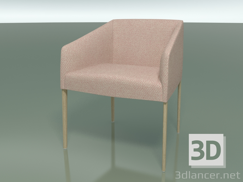 3d model Armchair 2703 (with fabric upholstery, Bleached oak) - preview