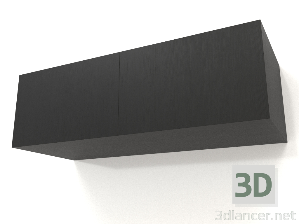 modello 3D Mensola pensile ST 06 (2 ante, 800x315x250, legno nero) - anteprima