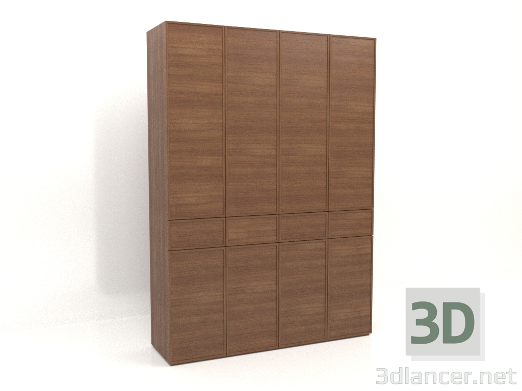 3d model Wardrobe MW 03 wood (2000x580x2800, wood brown light) - preview