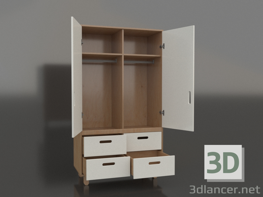 3d model Armario abierto TUNE HB (WHTHBA) - vista previa