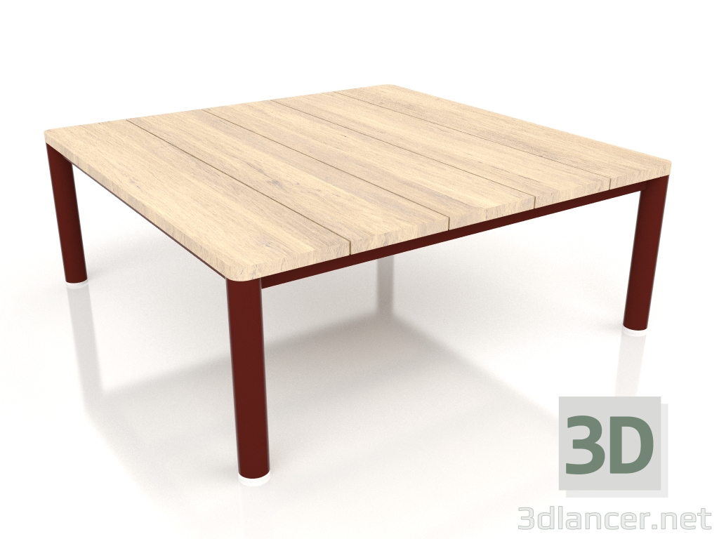 3d model Coffee table 94×94 (Wine red, Iroko wood) - preview