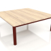 3d model Mesa de centro 94×94 (Rojo vino, madera de Iroko) - vista previa