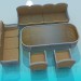 3d model A set of furniture in the living room - preview