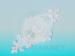 Ceiling Rose, although no rose on print they are called ceiling roses