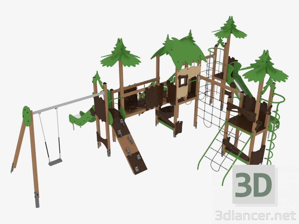 modèle 3D Complexe de jeux pour enfants (S1402) - preview