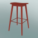 modèle 3D Tabouret de bar avec base en fibre de bois (H 75 cm, Dusty Red) - preview