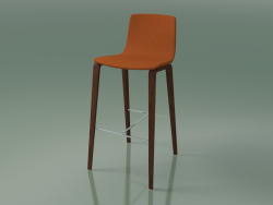 Silla de bar 5904 (4 patas de madera, tapizada, nogal)