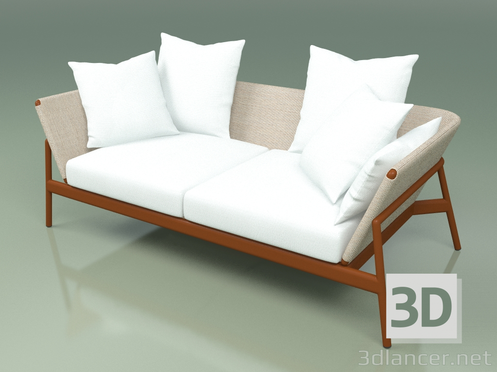 3d model Sofá 002 (Metal Rust, Batyline Sand) - vista previa