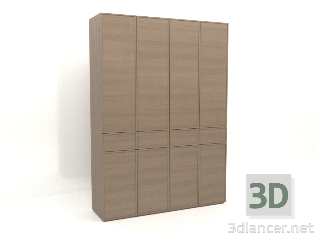 modèle 3D Armoire MW 03 bois (2000x580x2800, bois gris) - preview