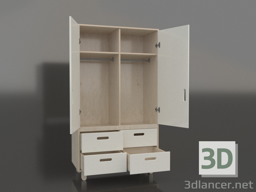 3D Modell Offener Kleiderschrank TUNE HB (WNTHBA) - Vorschau