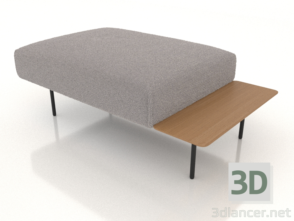 modèle 3D Pouf, banquette 120x70 - preview